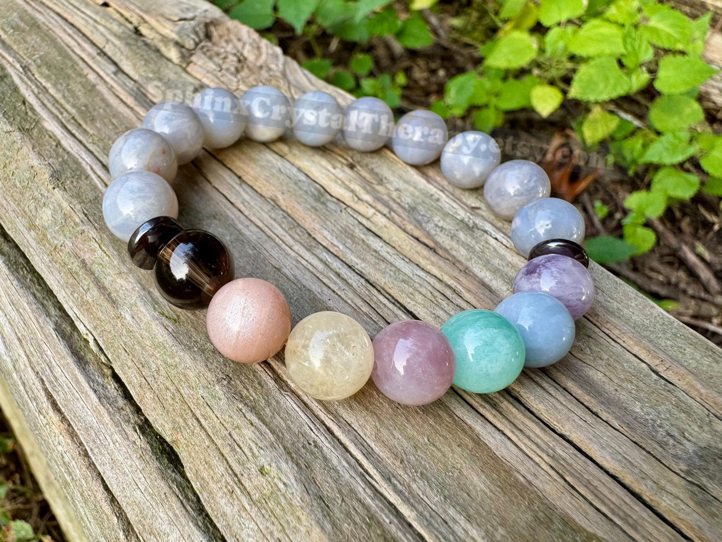 10mm RARE AAA Blue Rose Quartz - Self love & Emotional Healing - PASTEL Chakra Stones - Stress Anxiety Depression Support - Crystal Bracelet