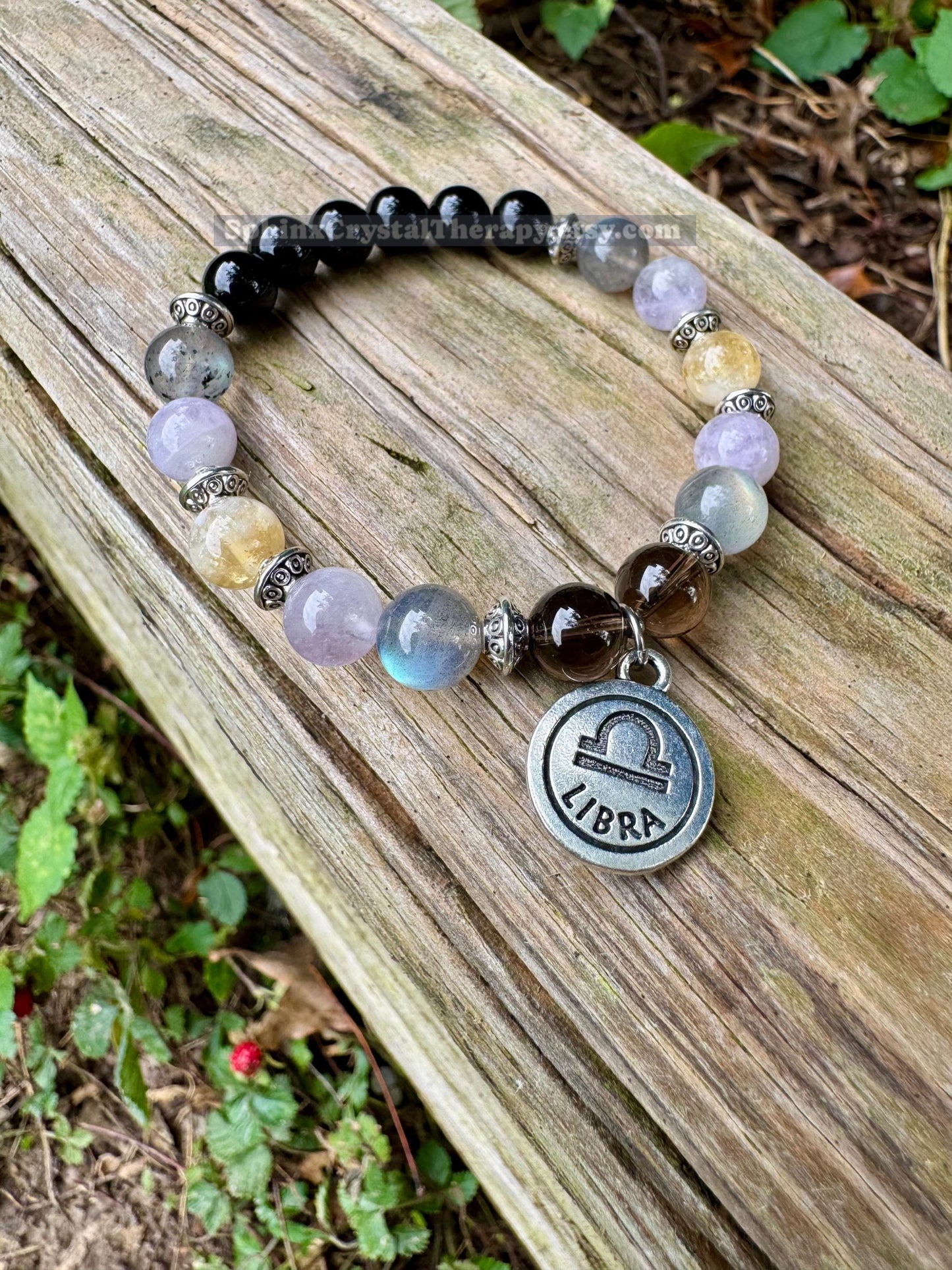 Libra Sign Energy - Zodiac Horoscope " The Diplomat , Libra " September October Birthday - Real Quality Gemstones - Crystal Healing Bracelet