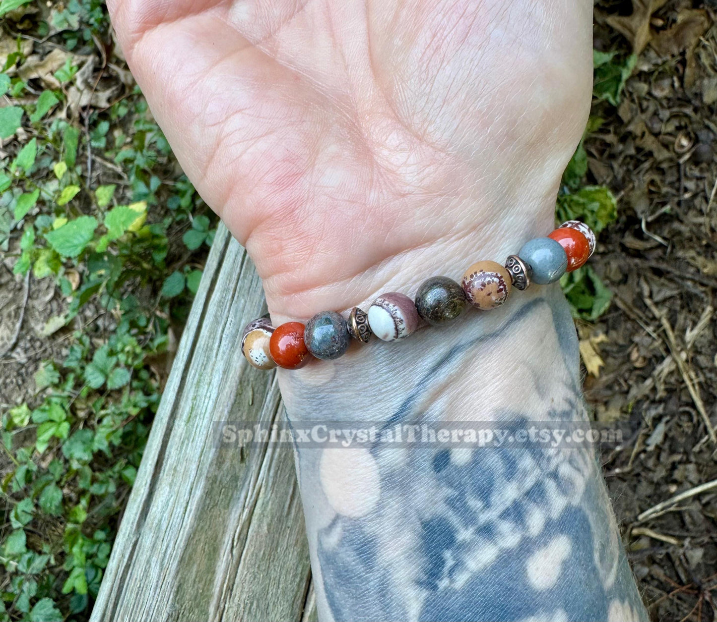 Grounded Connection to Earth " The Earthbind Totem " Enlightenment - Spiritual Growth Healing Grounding - Crystal Therapy Jasper Bracelet