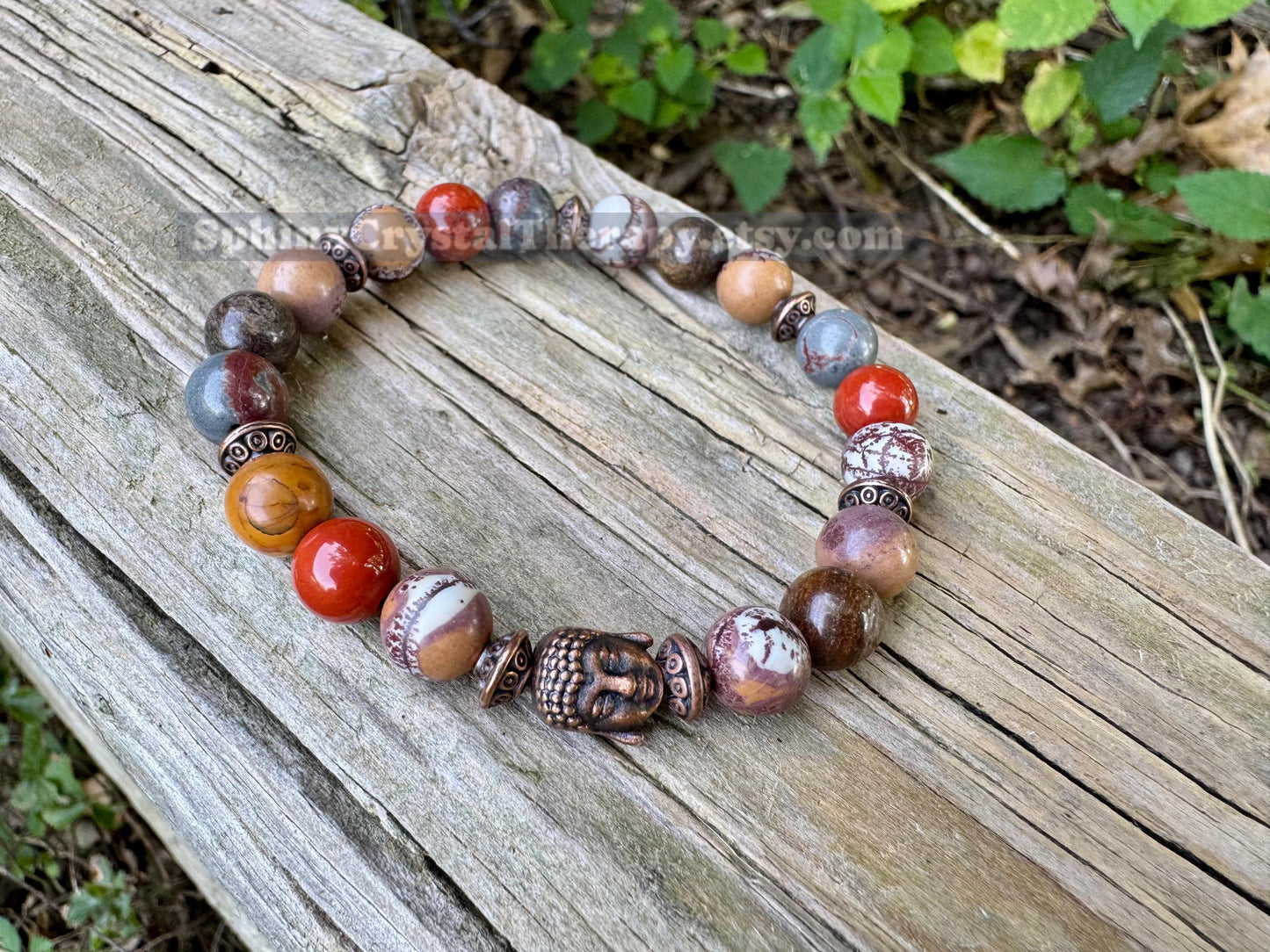 Grounded Connection to Earth " The Earthbind Totem " Enlightenment - Spiritual Growth Healing Grounding - Crystal Therapy Jasper Bracelet