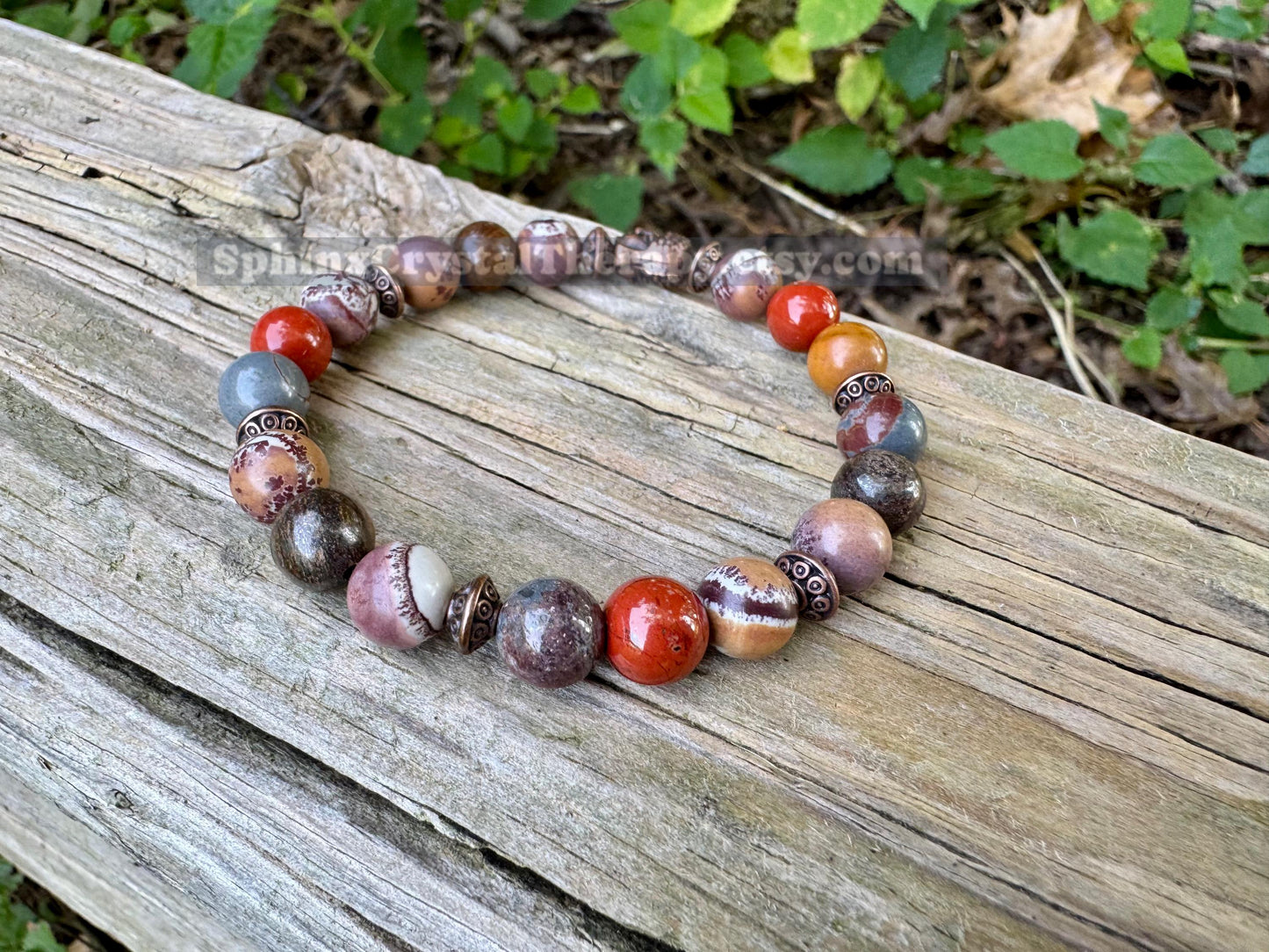 Grounded Connection to Earth " The Earthbind Totem " Enlightenment - Spiritual Growth Healing Grounding - Crystal Therapy Jasper Bracelet
