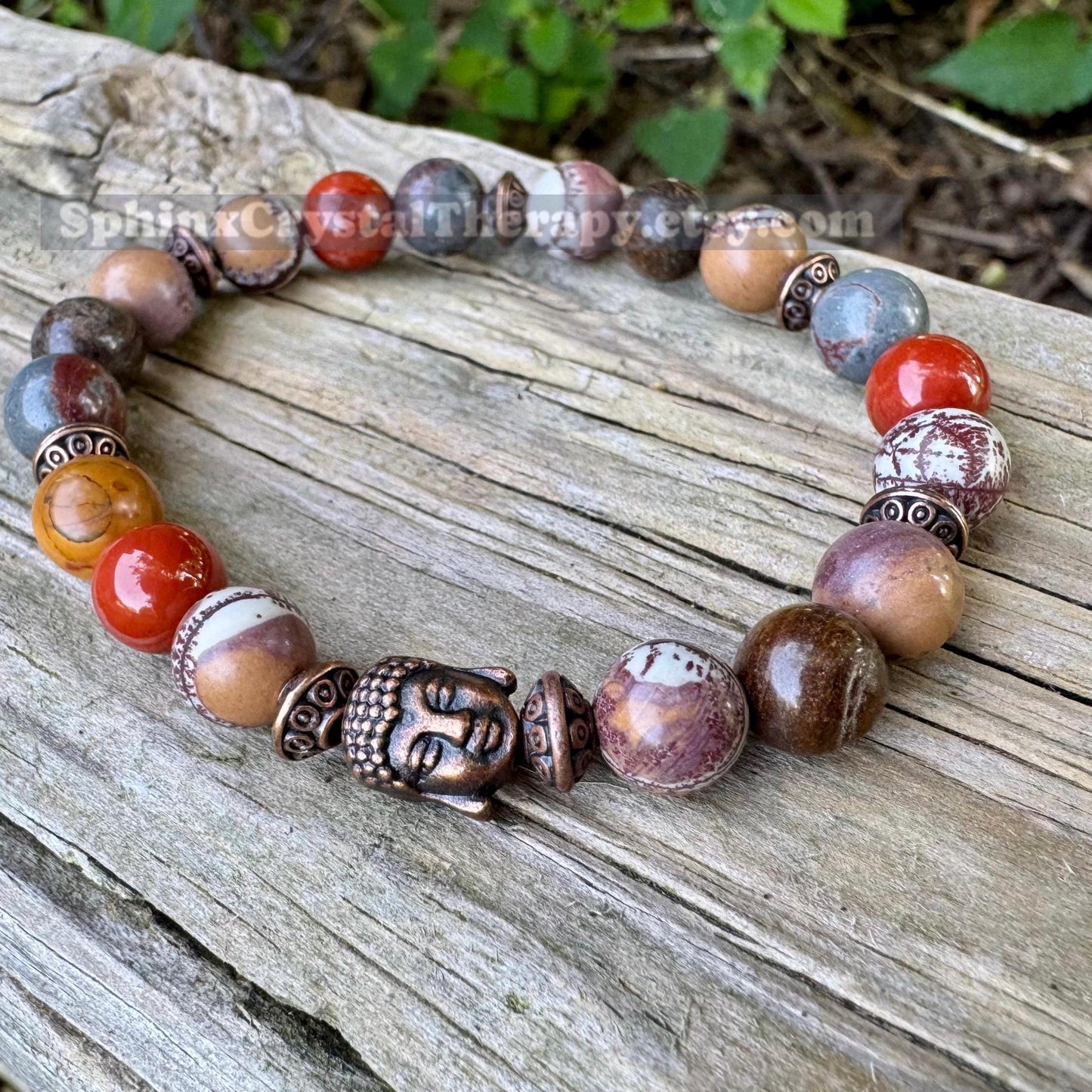 Grounded Connection to Earth " The Earthbind Totem " Enlightenment - Spiritual Growth Healing Grounding - Crystal Therapy Jasper Bracelet