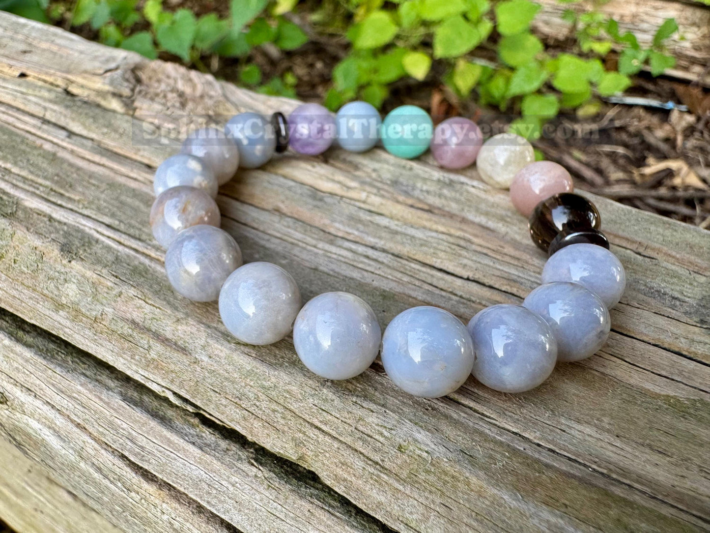 10mm RARE AAA Blue Rose Quartz - Self love & Emotional Healing - PASTEL Chakra Stones - Stress Anxiety Depression Support - Crystal Bracelet