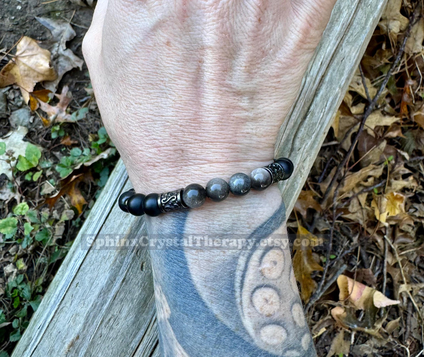 Self Transformation - Spiritual Growth " Divine Reflection " AAA Shungite - EMF Protection - Crystal Healing Gemstone Humility Bracelet