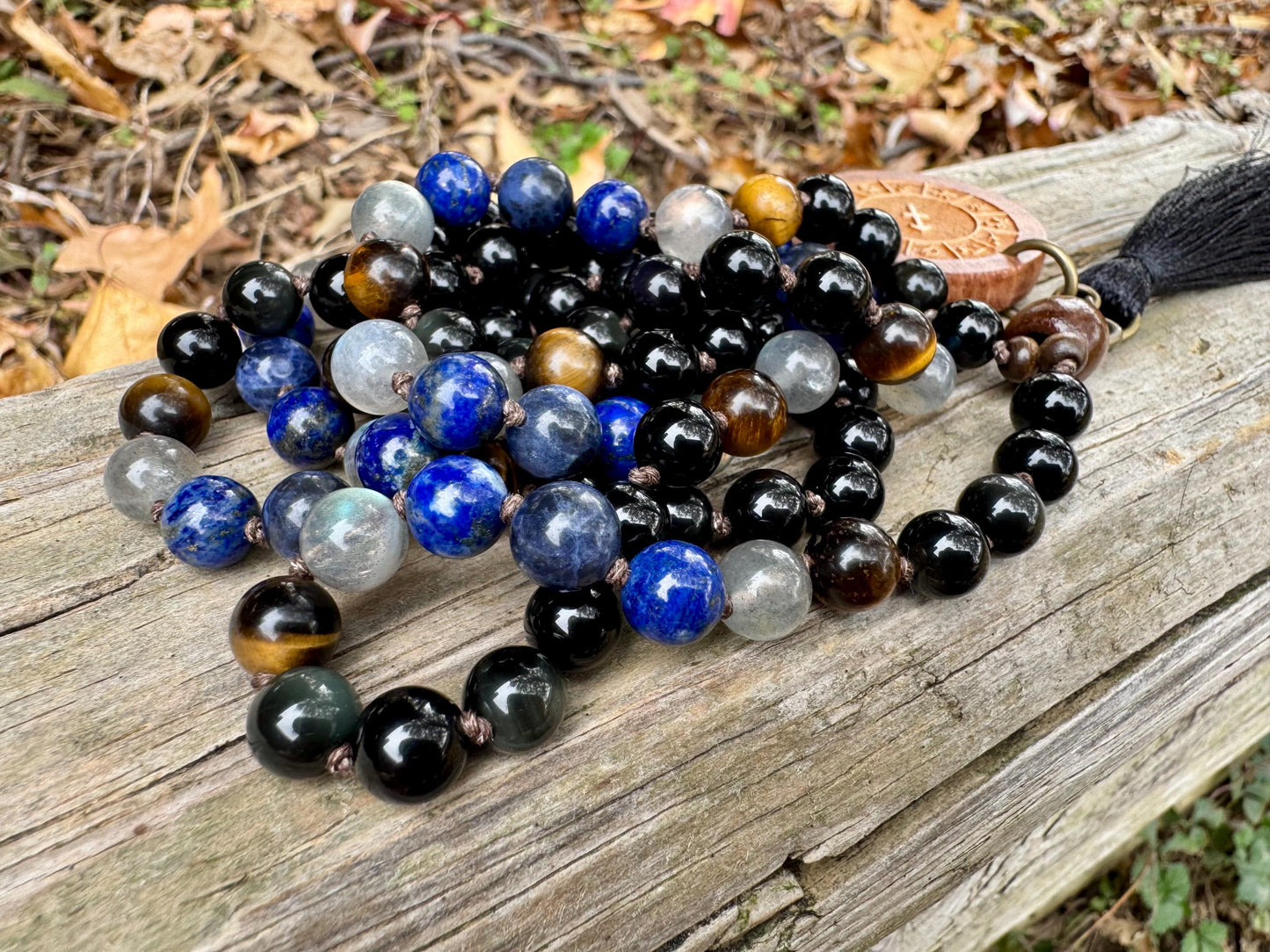 Sagittarius Energy Mala Necklace - The Optimistic Sagittarius " November December Birthday - High Quality Zodiac Crystal Healing Gemstones
