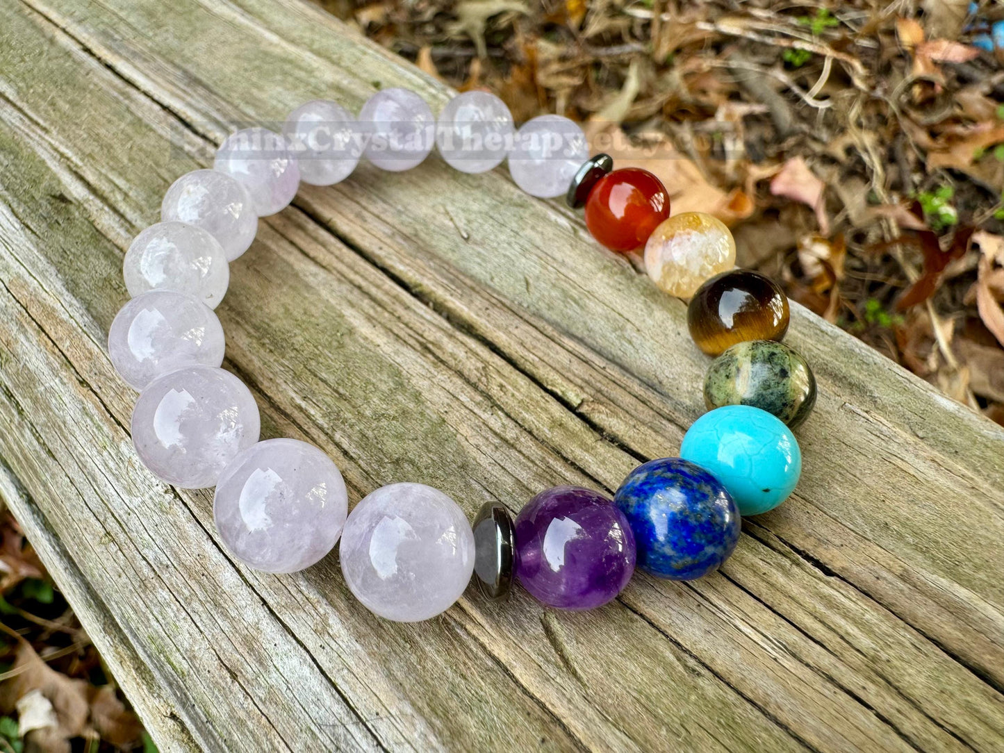10mm Aura Clearing - RARE White Amethyst - Chakra Balance Stones - Protection & Intuition - Crystal Healing Gemstone Bracelet