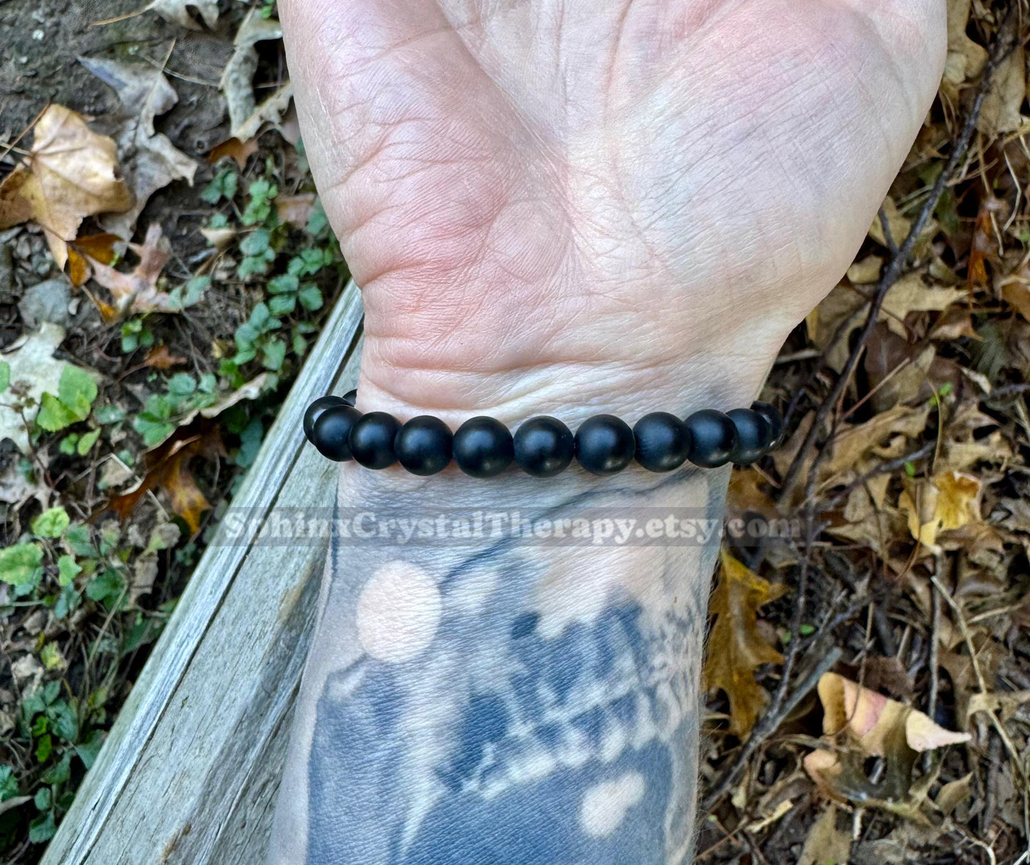 Self Transformation - Spiritual Growth " Divine Reflection " AAA Shungite - EMF Protection - Crystal Healing Gemstone Humility Bracelet