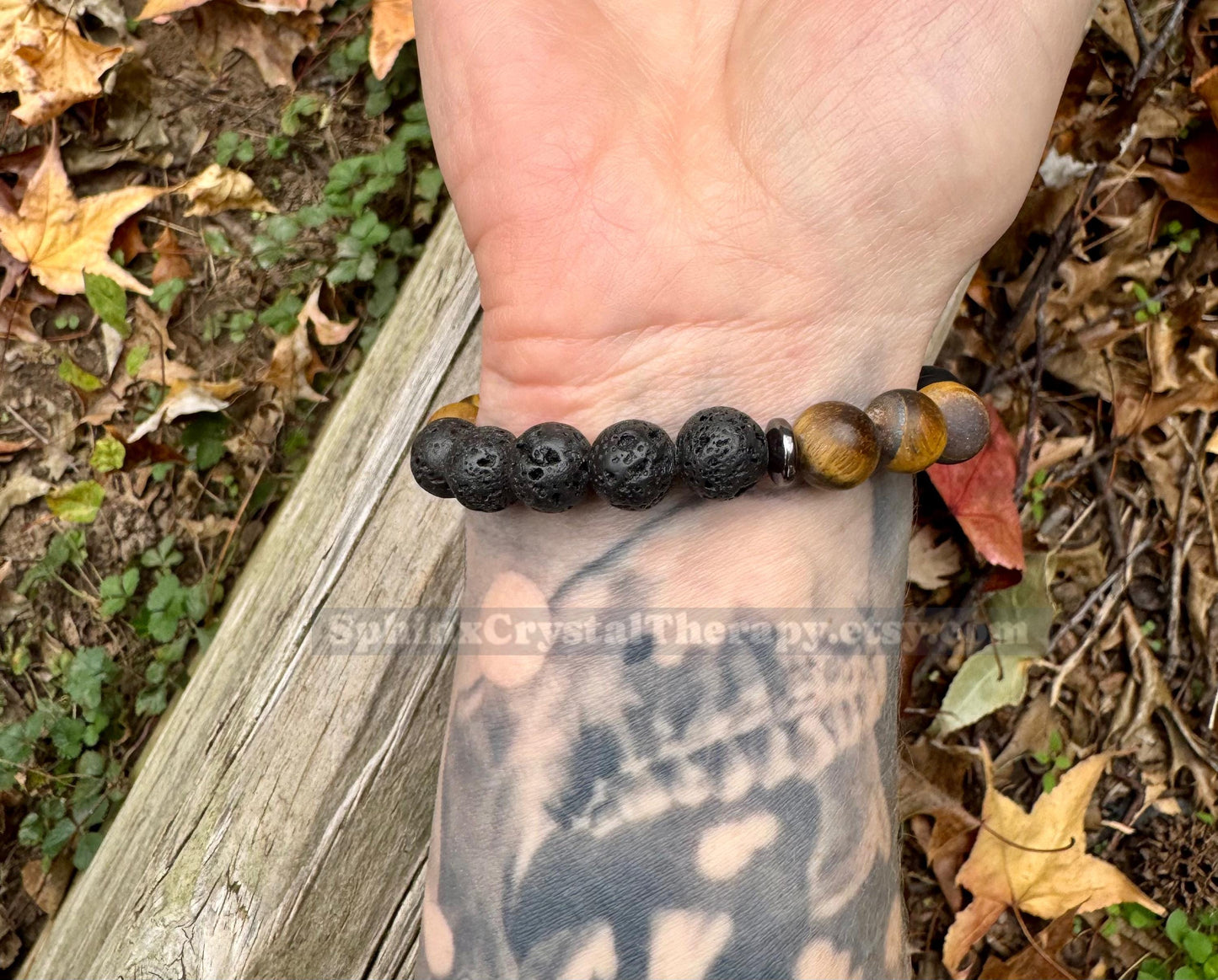 10MM Protection & Strength - IMPERFECT STONES- Stress Support - Tigers Eye - Onyx - Hematite - DISCOUNTED Crystal Healing Gemstone Bracelet