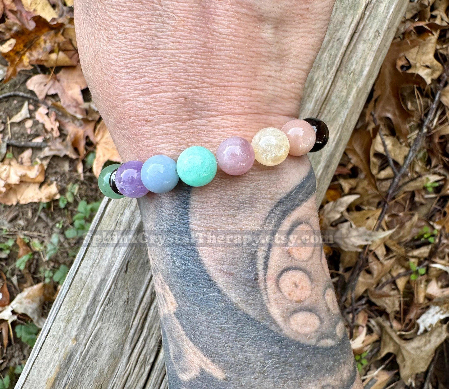 10mm Heart Healing - Emotional Support - PASTEL Chakra Stones - Green Aventurine - Peaceful Calming Energy - Crystal Gemstone Bracelet