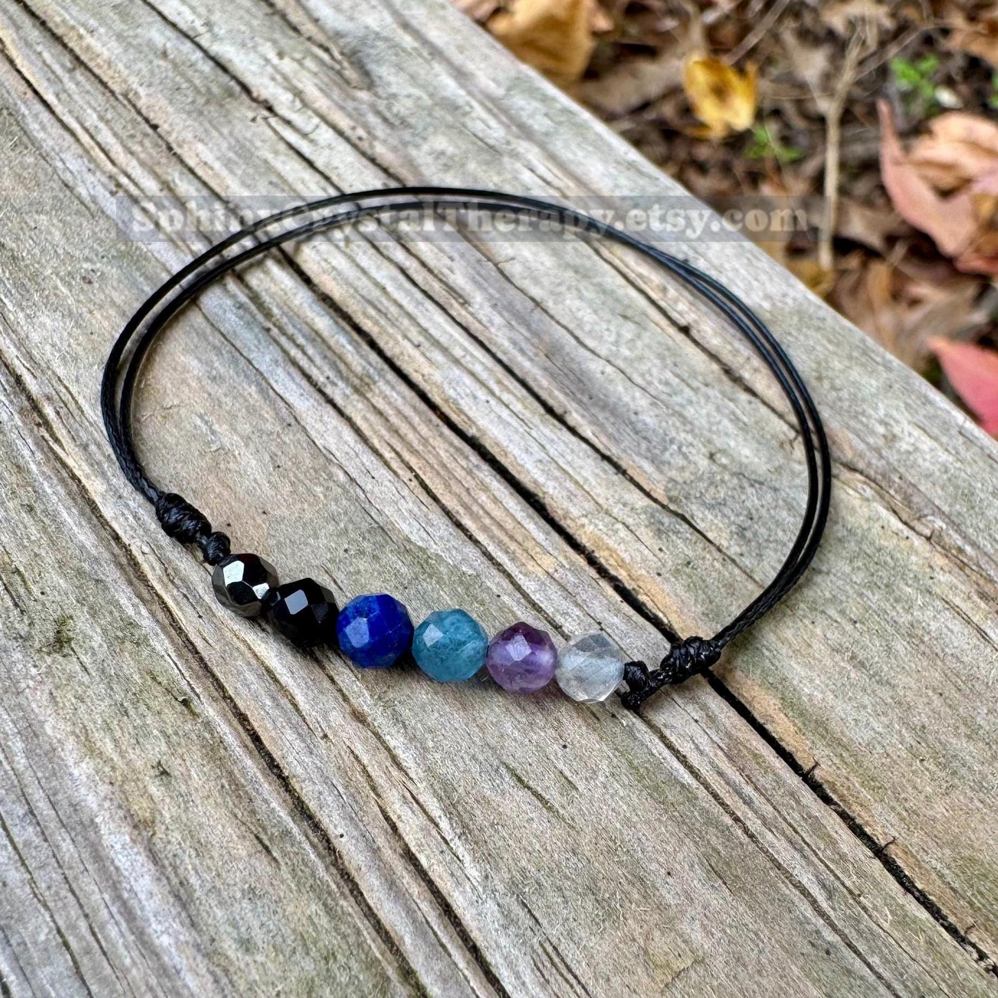 4mm Pisces Zodiac Energy - February March Birthday - Tiny Faceted Gemstones - Minimal & Dainty Adjustable String Bracelet