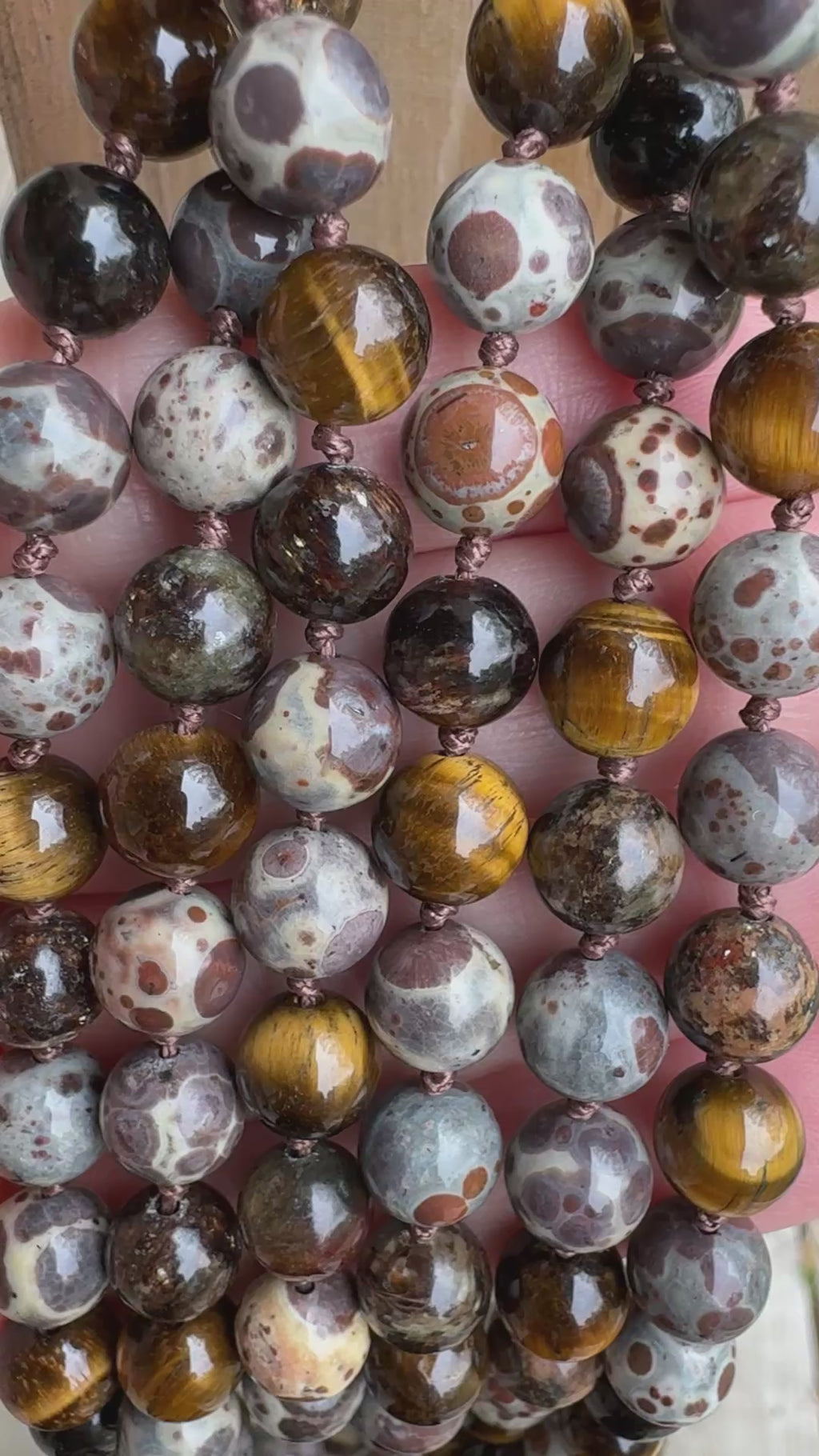 The Bark Skin Totem • Phlogopite, Jasper & Tiger’s Eye Grounding Mala Necklace